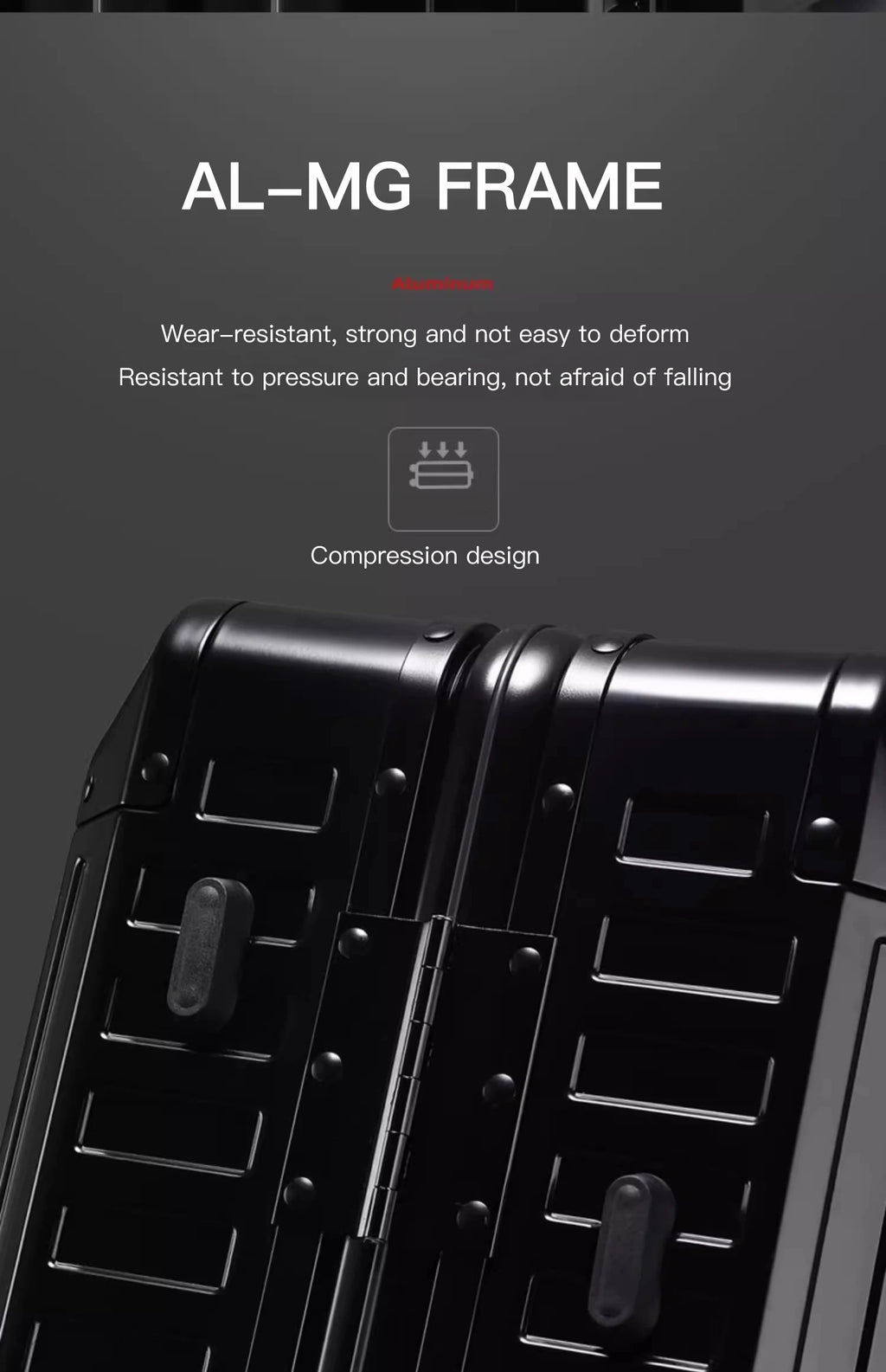 20"24"28" Inch Aluminum Trolley Suitcase Waterproof Metallic Cabin Luggage Trolly Bag With Wheels