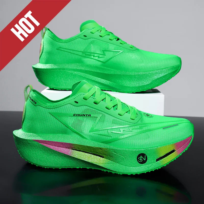 NEW Running Shoes Carbon Board Marathon Men Sports Breathable Lightweight Women's Comfortable Athletic Nonskid Sneakers Casual