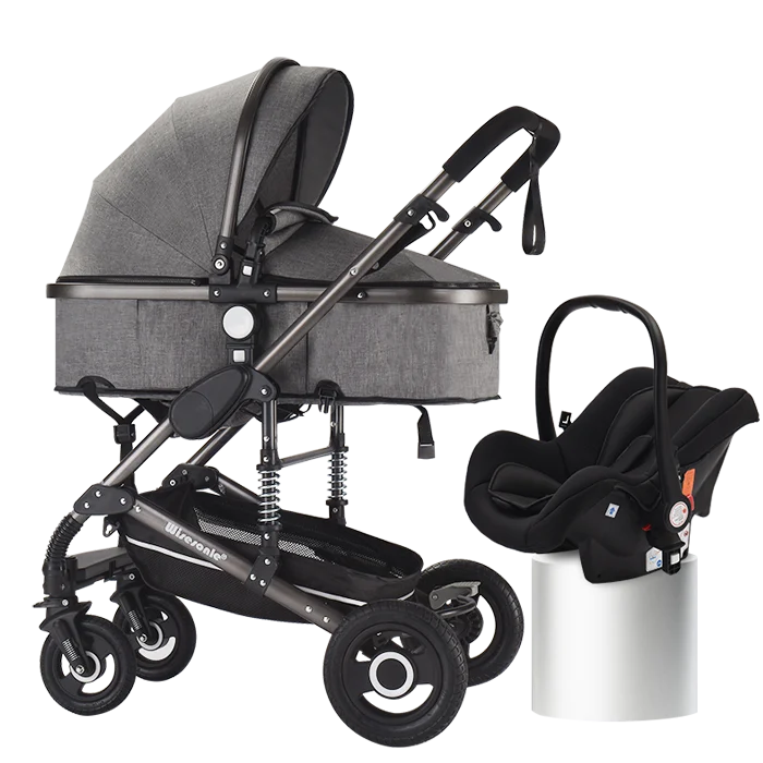 Baby Stroller ,Portable Baby Carriage,Fold Pram,Aluminum Frame High Landscape Stroller,for Newborn Baby trolley car seat
