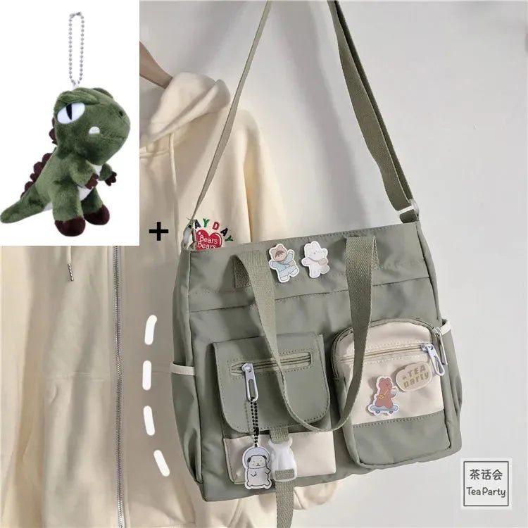 Nylon Waterproof Canvas Women Handbags Shoulder Bag Japanese Ladies Messenger Bag Student School Crossbody Bags for Girl Satchel