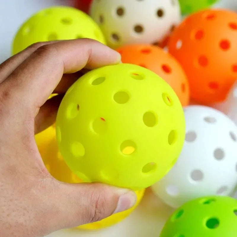 Outdoor Pickleball Balls — 40-Hole Tournament Standard (74 mm, PE Material)