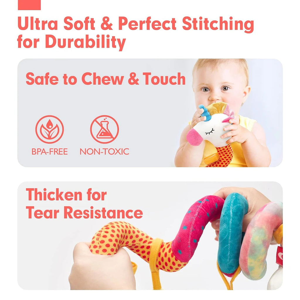 1pcs Soft Giraffe Animal Handbells Rattles Plush Infant Toddler Car Bed Hanging Toy Baby Early Education Development Handle Toys