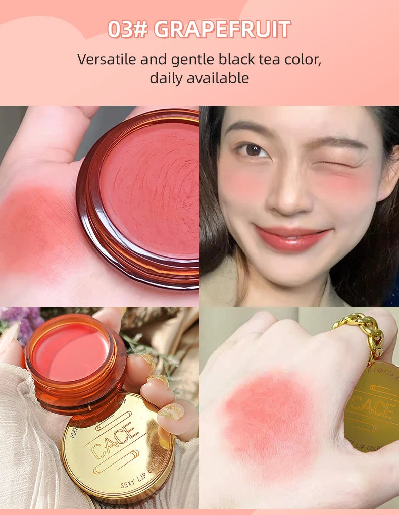 QIBEST Matte Blush Rouge Palette — Long-Lasting Natural Glow