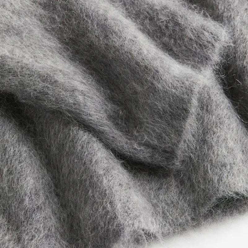 EOTVOTEE Women’s Loose Knit Pullover Sweater – Casual O-Neck Long Sleeve Jumper, Vintage Streetwear Style (Autumn/Winter)