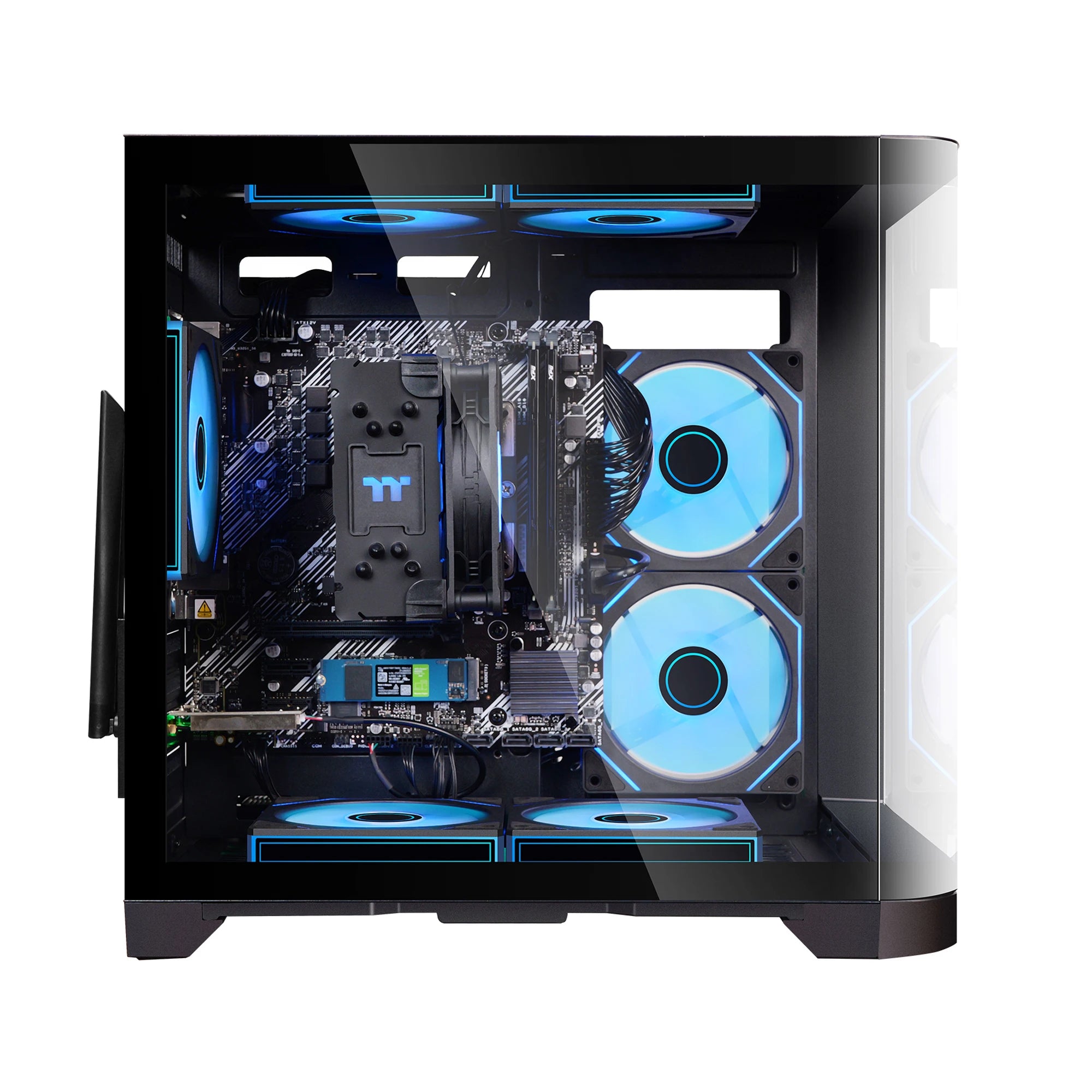 YEAH MAGIC Gaming Desktop — AMD Ryzen 5 5600GT, 16GB DDR4, 1TB NVMe SSD, ARGB 7-Fan Cooling, Windows 11 Home