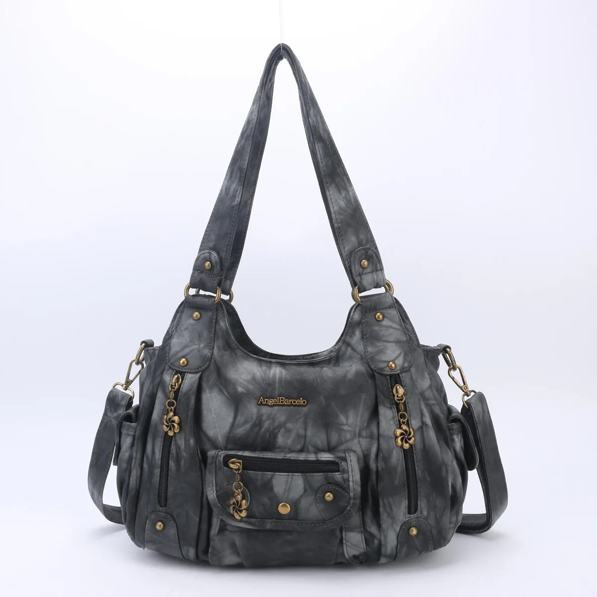 Angel Bag Women Handbags Satchel Top-handle Soft PU Shoulder Bag Fashion Dumpling Pack Multi-pockets Shoulder Bags Wellet