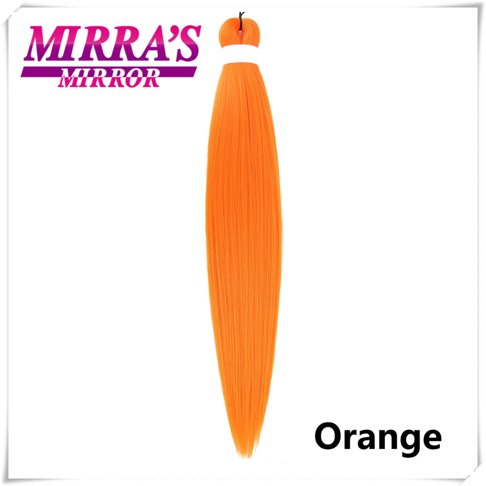 Purple Braiding Hair Extensions Pre Stretched Soft Yaki Synthetic Jumbo Braids DIY Ponytail Braid Pink Grey Orange Red Blue Hair