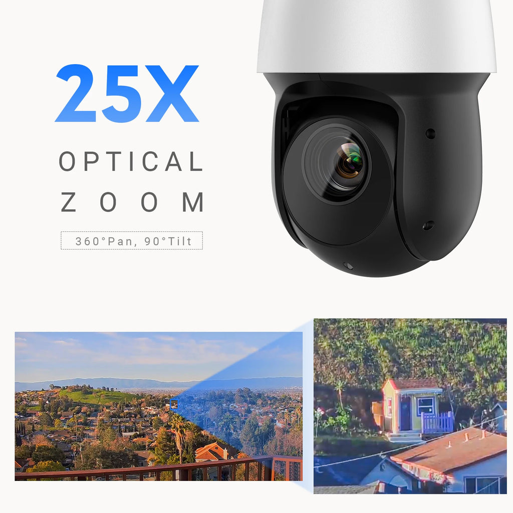 Dahua PTZ Camera SD49825GB-HNR 8MP 25X Optical Zoom Starlight Network Surveillance Camera IR Distance up to 100M Face Detection