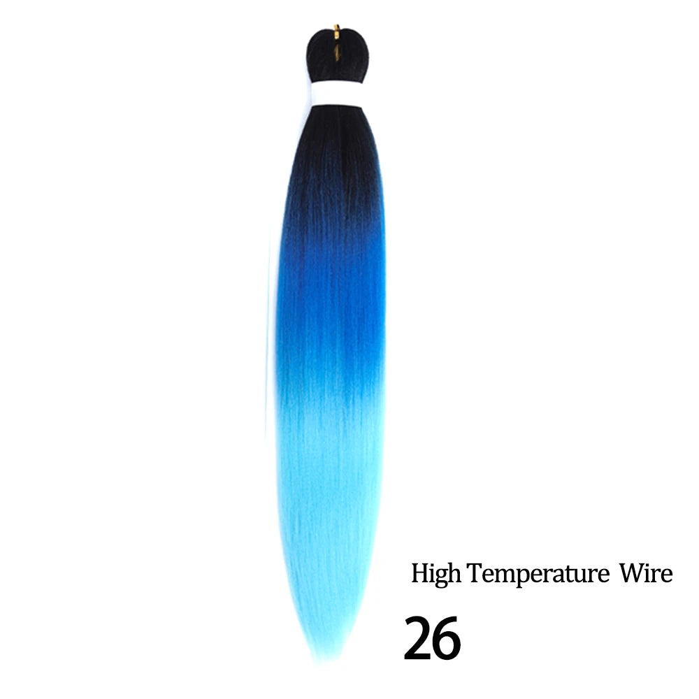 Chorliss Pre-Stretched Jumbo Braids — 24"/26" Synthetic Yaki Ombre (80–90 g, 105 Colors)