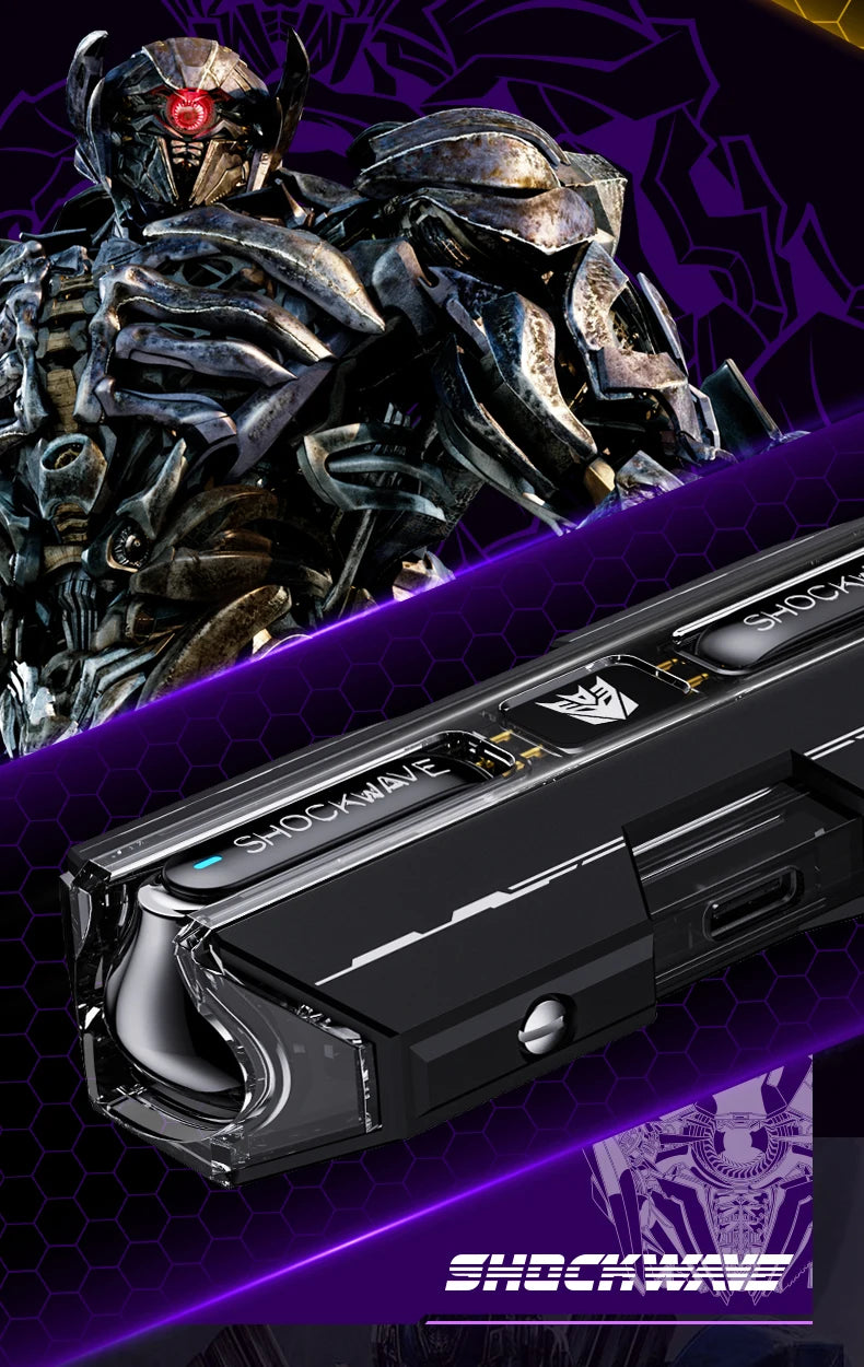 TRANSFORMERS TF-T01 TWS Earbuds — Bluetooth 5.3, Dual Mode, Low Latency