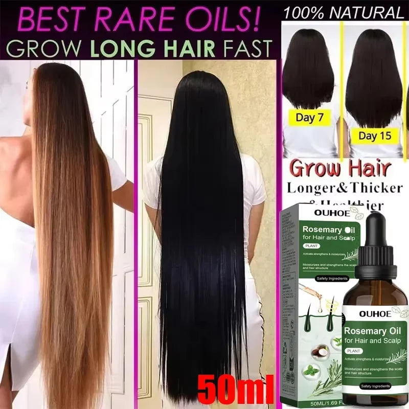 Rosemary + Mint Hair & Scalp Oil – Lightweight Root-Nourishing Blend (50ml)