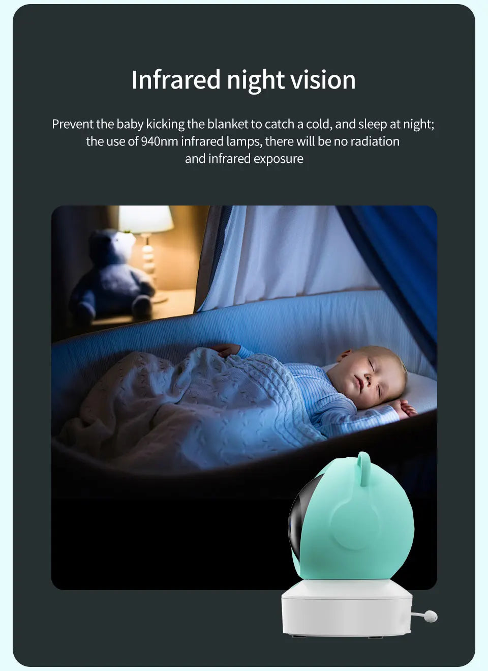 DANMINI 5" Tuya Smart Baby Monitor | 2K HD WiFi Remote Camera