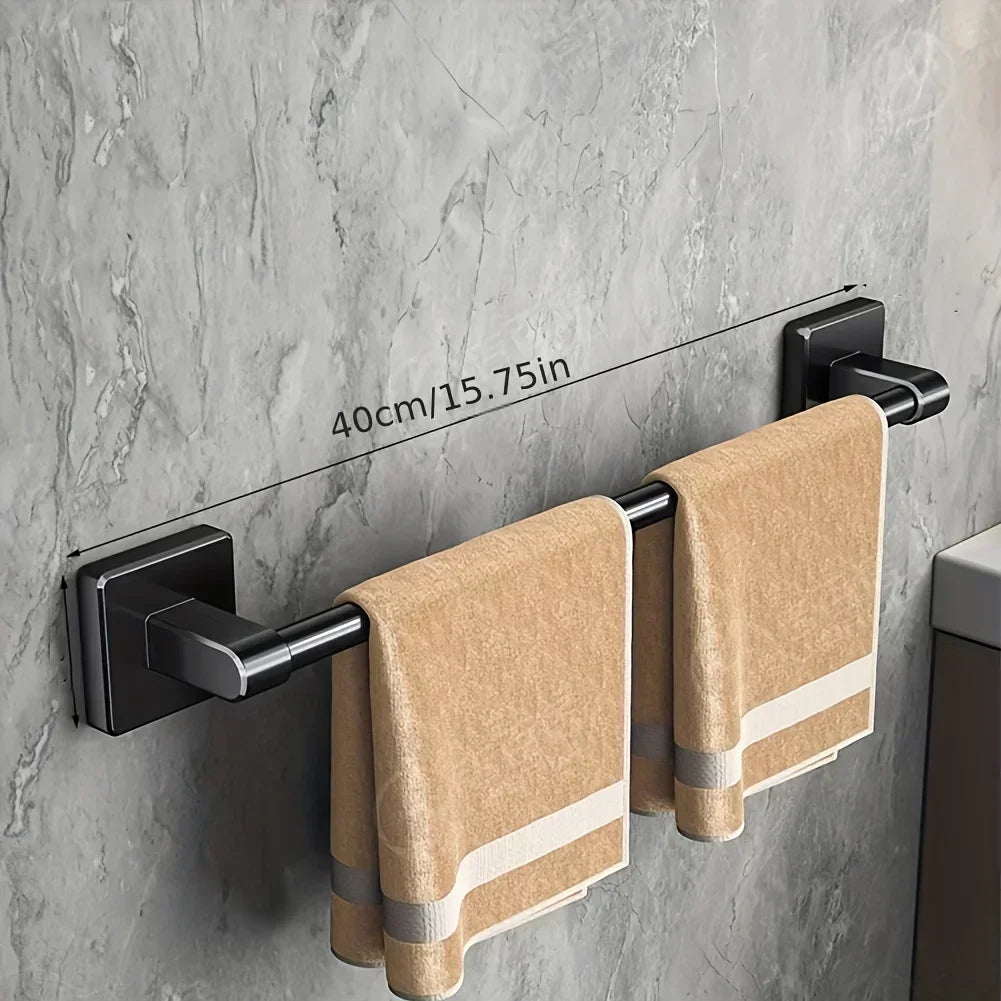 6pcsBathroom Towel Rack Towel Holder Self-adhesive Bathroom Towel Rack Hooks  Bathroom Shelf Without Drilling Towelrack Bathroom