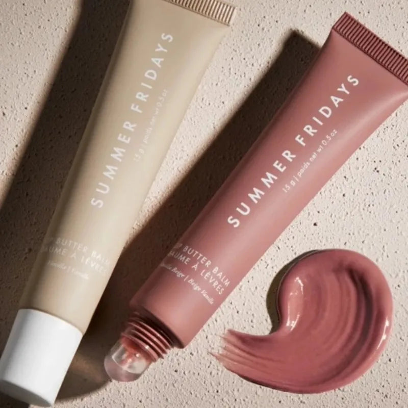 Summer Fridays Lip Balm Gloss — Moisturizing Mirror-Shine Lip Oil (Vanilla • Pink Sugar • Coffee Cake • Clear)