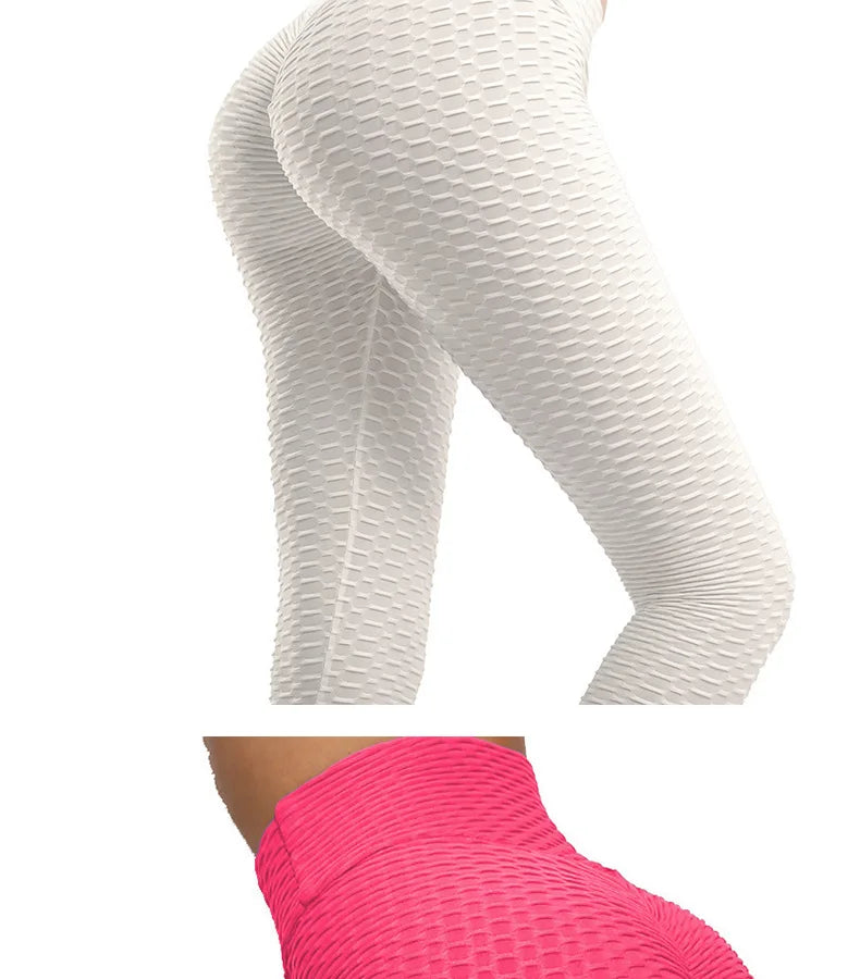RWRK Jacquard Peach-Lift Leggings — Seamless High-Waist, Anti-Cellulite Yoga Pants