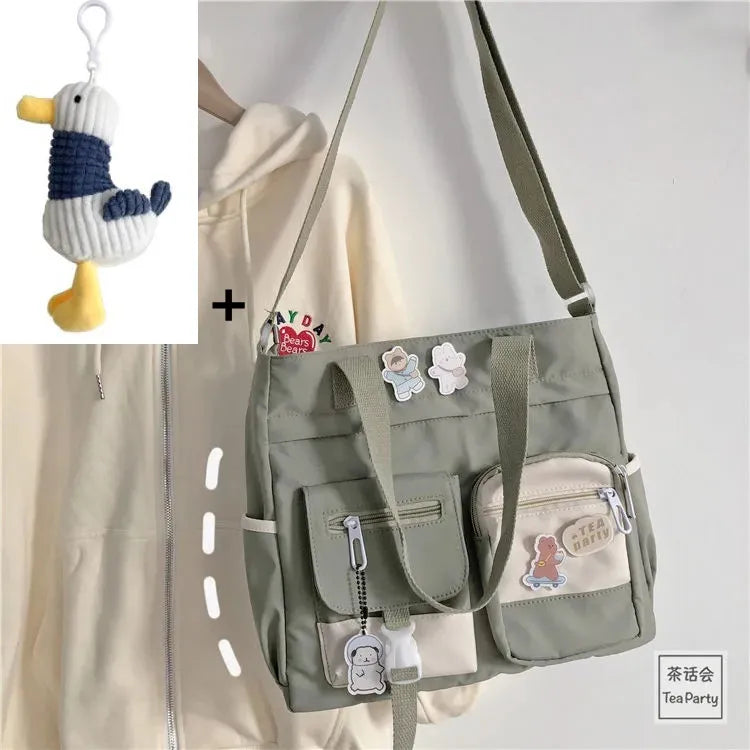 Nylon Waterproof Canvas Women Handbags Shoulder Bag Japanese Ladies Messenger Bag Student School Crossbody Bags for Girl Satchel