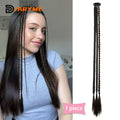 Synthetic Wig Braids With Clip Boxing Braid Dreadlocks Clip In Hair Extension Dirty Braids Boxer Braid Heat Resistat Hairpieces