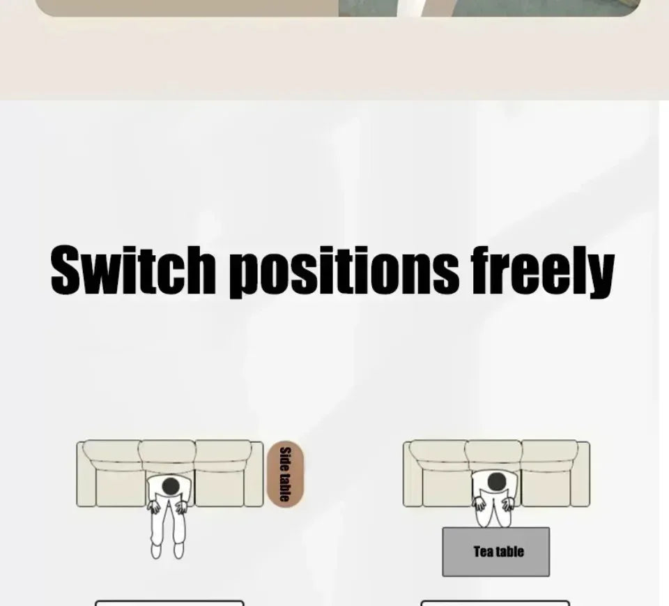 Modern Light Luxury Compact Coffee Table – C-shaped Portable Side Table for Living Room Sofa