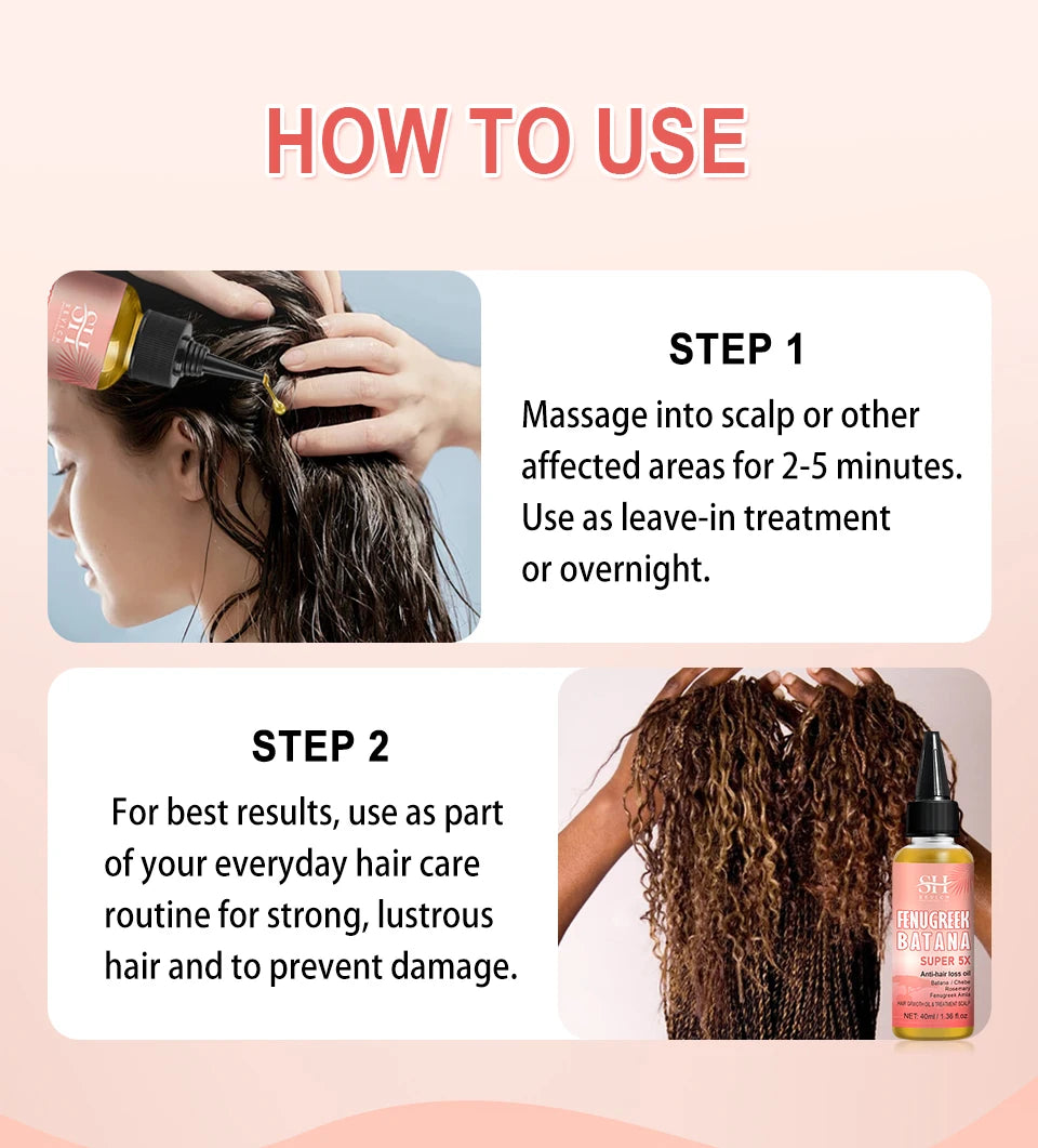 Sevich Batana Super 5X Hair Growth Set – Chebe Butter Hair Mask & Herbal Regrowth Oil (Batana, Rosemary, Fenugreek, Amla, 40ml + 60g)