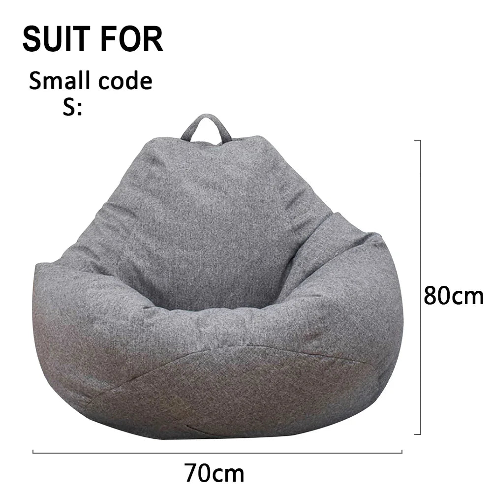 Lazy Sofas Cover Chairs Without Filler Comfortable Adults Bean Bag Chair Couch Living Room Bedroom Home Tatami Lounger Cover