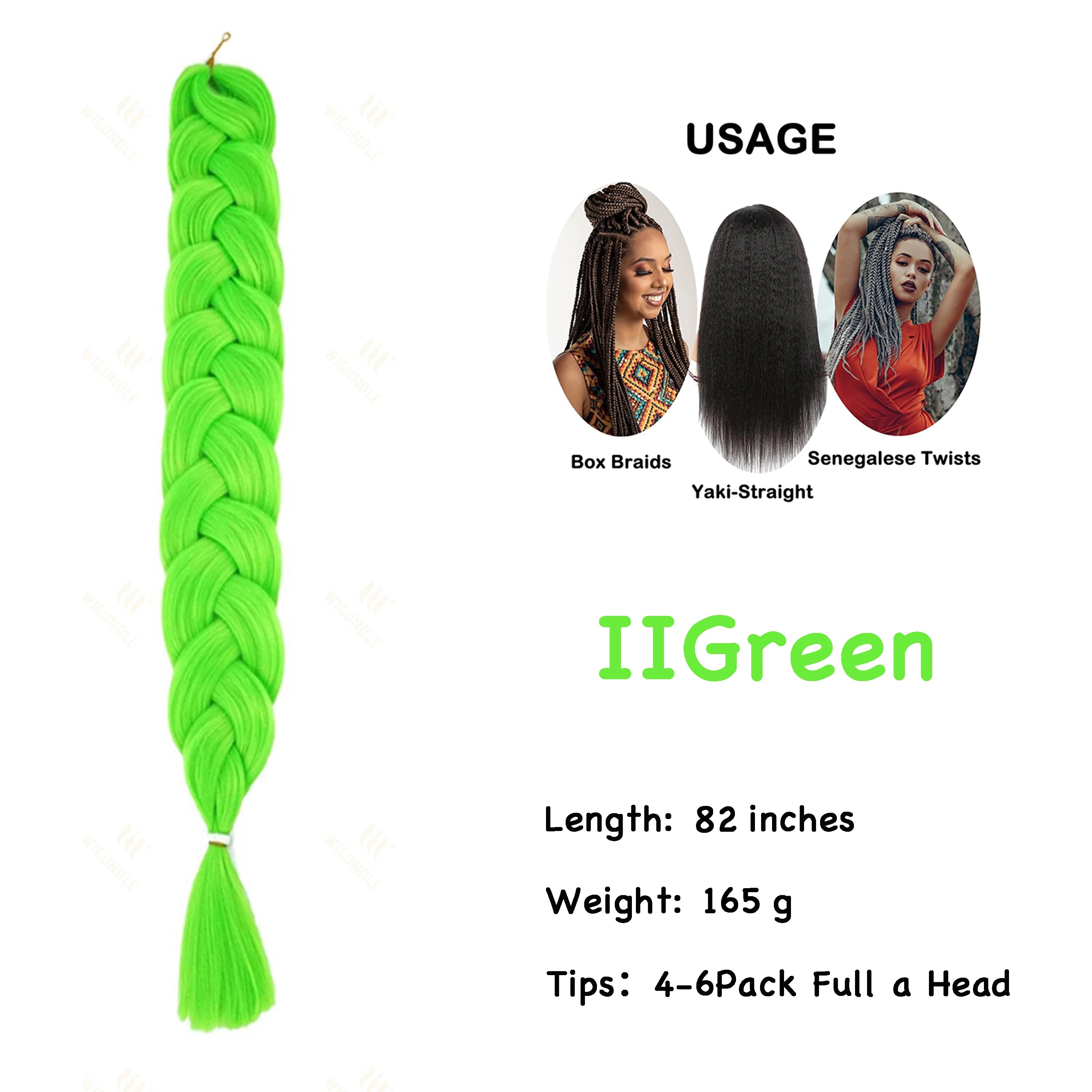 Wigundle Jumbo Braiding Hair Extension 82Inch High Temperature Synthetic Braid For Women Twist Box Braids Crochet Hair