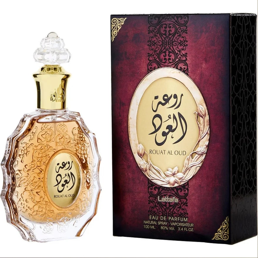 Lattafa Rouat Al Oud for unisex Eau De Parfum Spray 100ml Woody notes long-lasting fragrance guaranteed