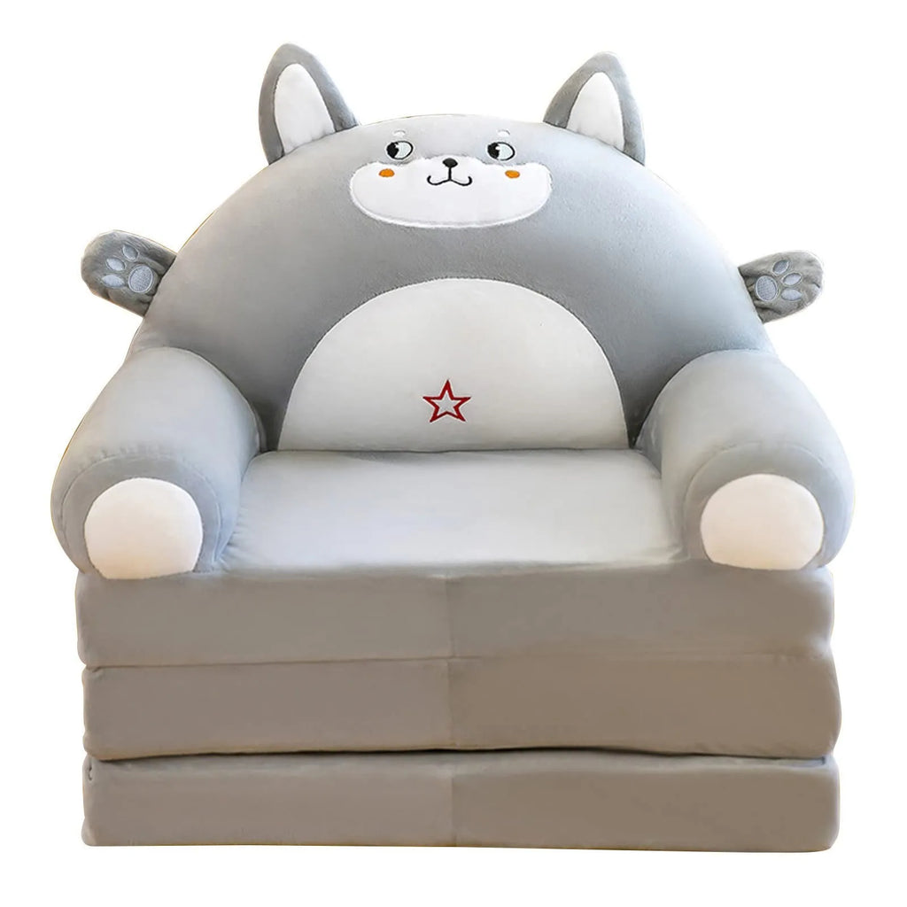 Children'S Two-In-One Multi-Layer Folding Sofa Plush Cartoon Sofa Kindergarten Baby Chair Multi-Functional Children'S Cushion