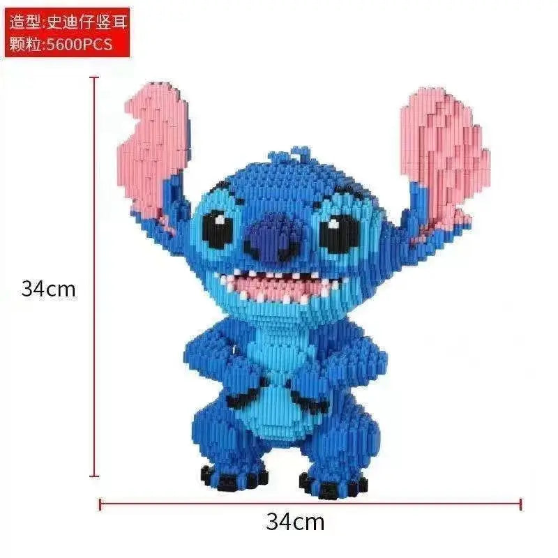 Herocross Disney Building Block Stitch Giant Stitzer Assembly Toy Children's Birthday Gift Puzzle Desktop Decoration