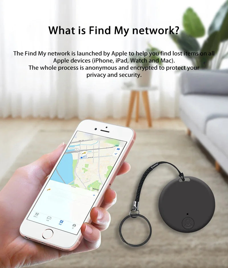 MIJIA Smart Bluetooth Tracker — Compatible with Apple Find My, Anti-Lost GPS Tag for Keys, Wallet, Car, or Bike (Waterproof, 38mm)