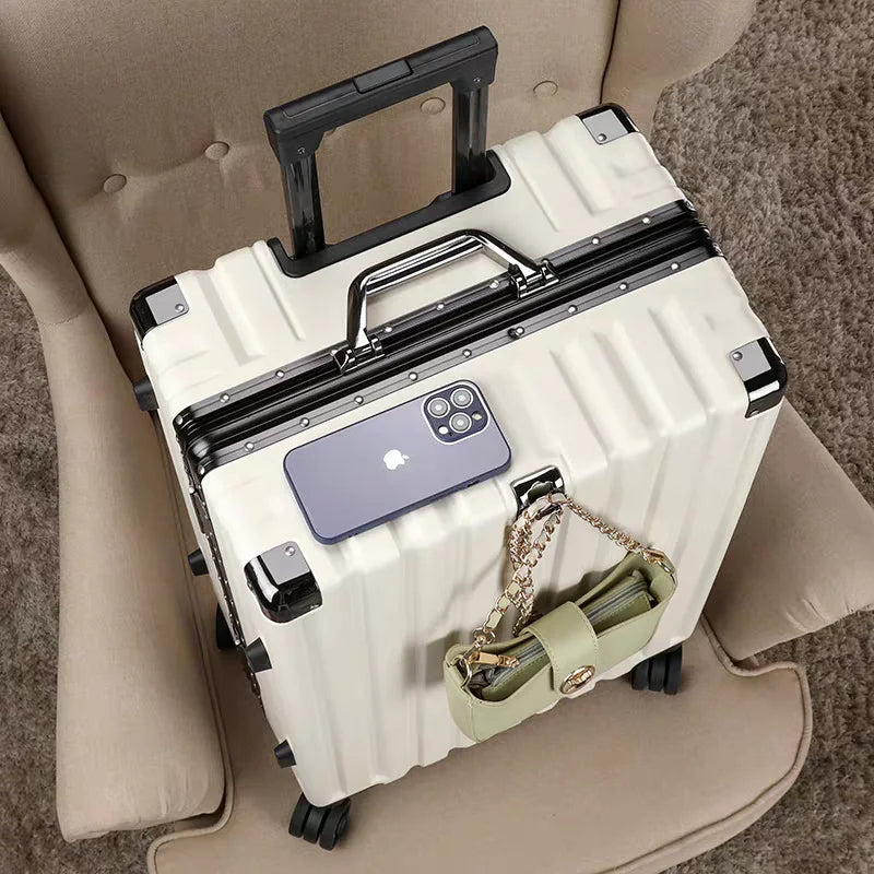 20inch 22inch 24inch 26inch Trolley Suitcase Suitcase Aluminum Frame Closure Hard Shell Storage Box Outdoor Travel Universal Wheel Password Lock