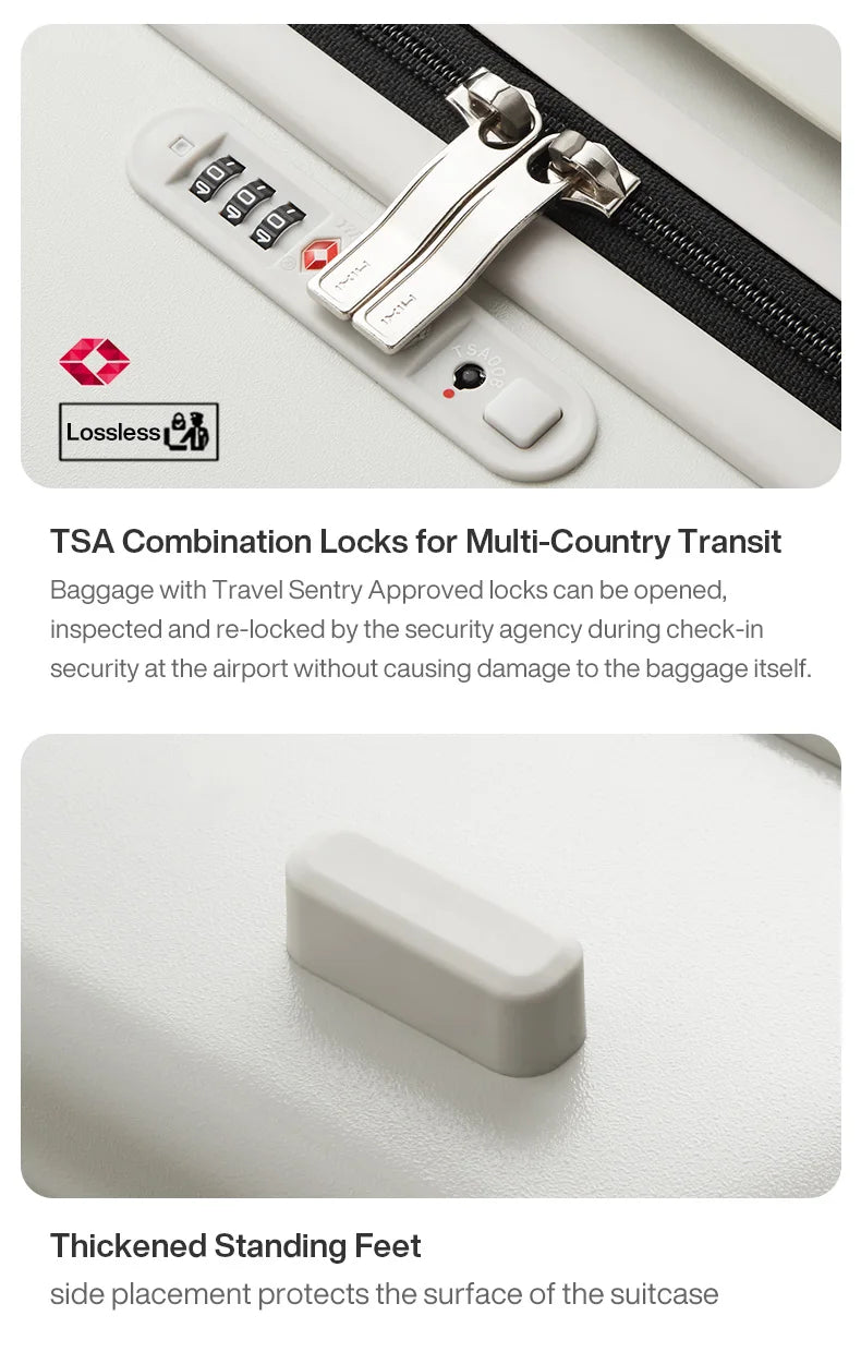 Mixi Large-Capacity Suitcase Trolley Case 26inch Checked in Hardside Rolling Wheels Luggage Wide Handle Travel Suitcases Trunk