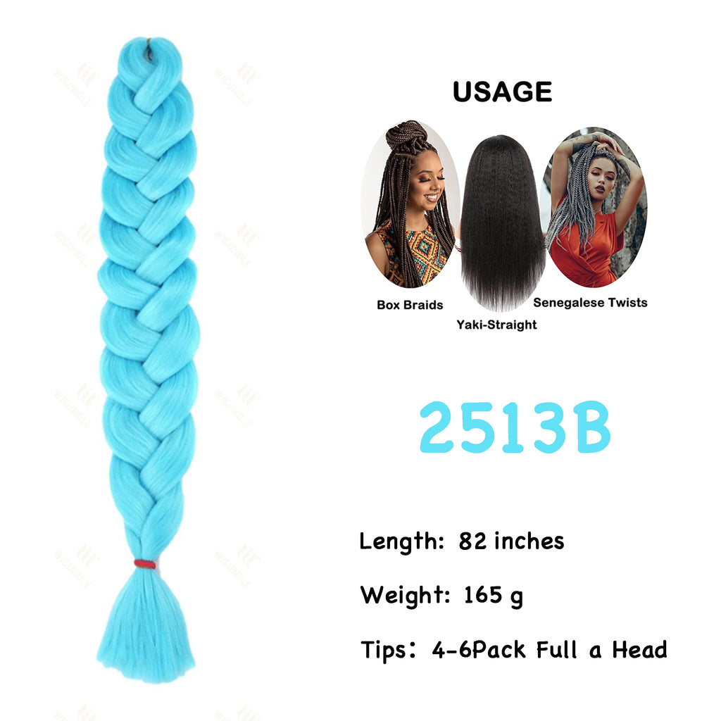 Wigundle Jumbo Braiding Hair Extension 82Inch High Temperature Synthetic Braid For Women Twist Box Braids Crochet Hair