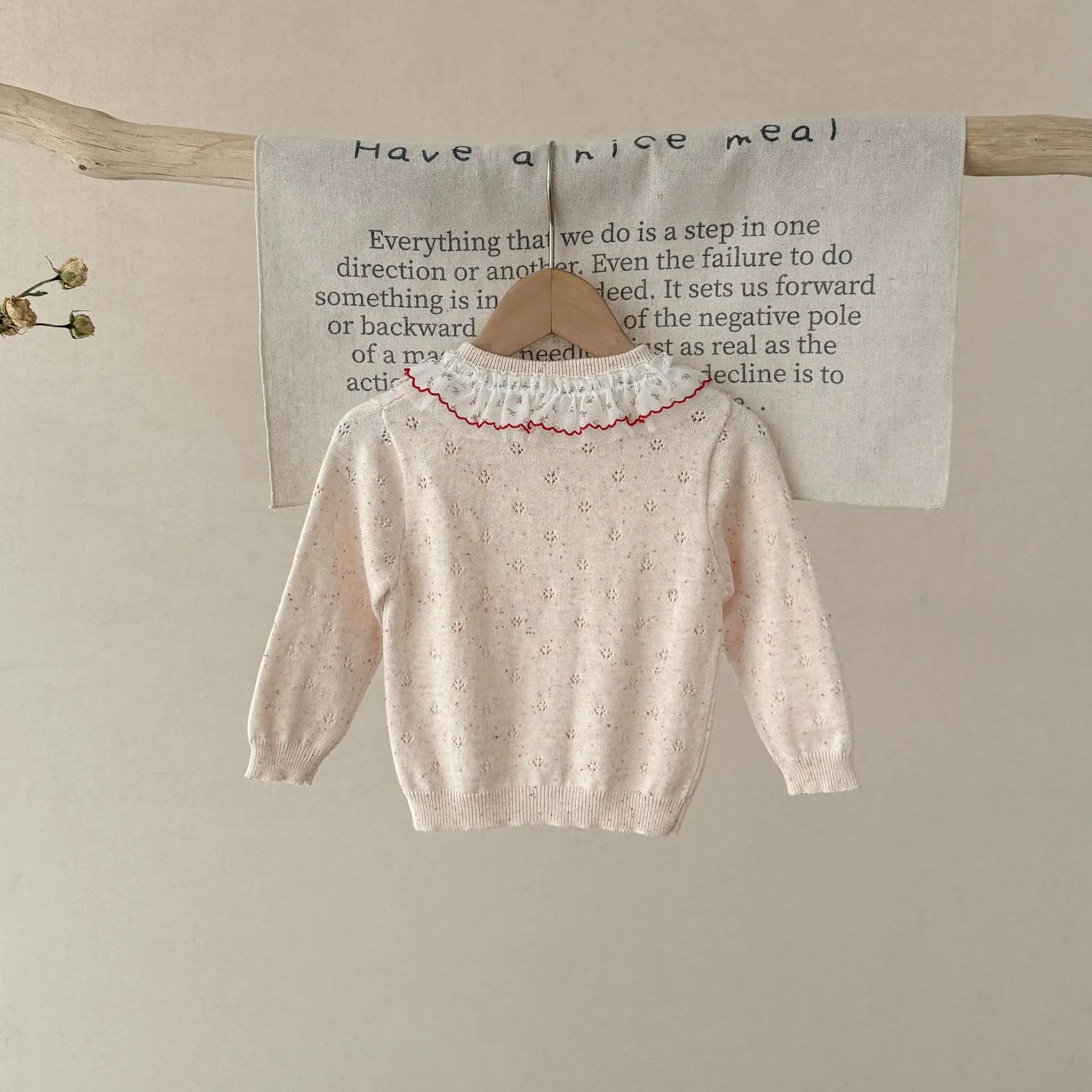 2026 Spring Baby Girls Clothes Single Breast Girls Knitwear Hollow Out Girls Sweaters Thin Style Girls Clothing