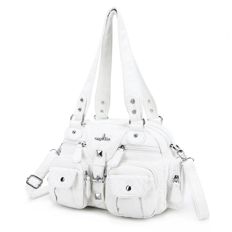 Angel kiss Women Handbags Satchel Top-handle Handbag PU Shoulder Bag Dumpling Pack Give Gifts Shoulder Bags Phone Money Pack