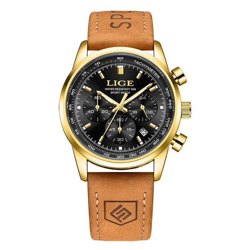 LIGE 2026 elegant fashion women's quartz wrist watch luxury women's watch sports chronograph clock casual gift Relogio Feminino