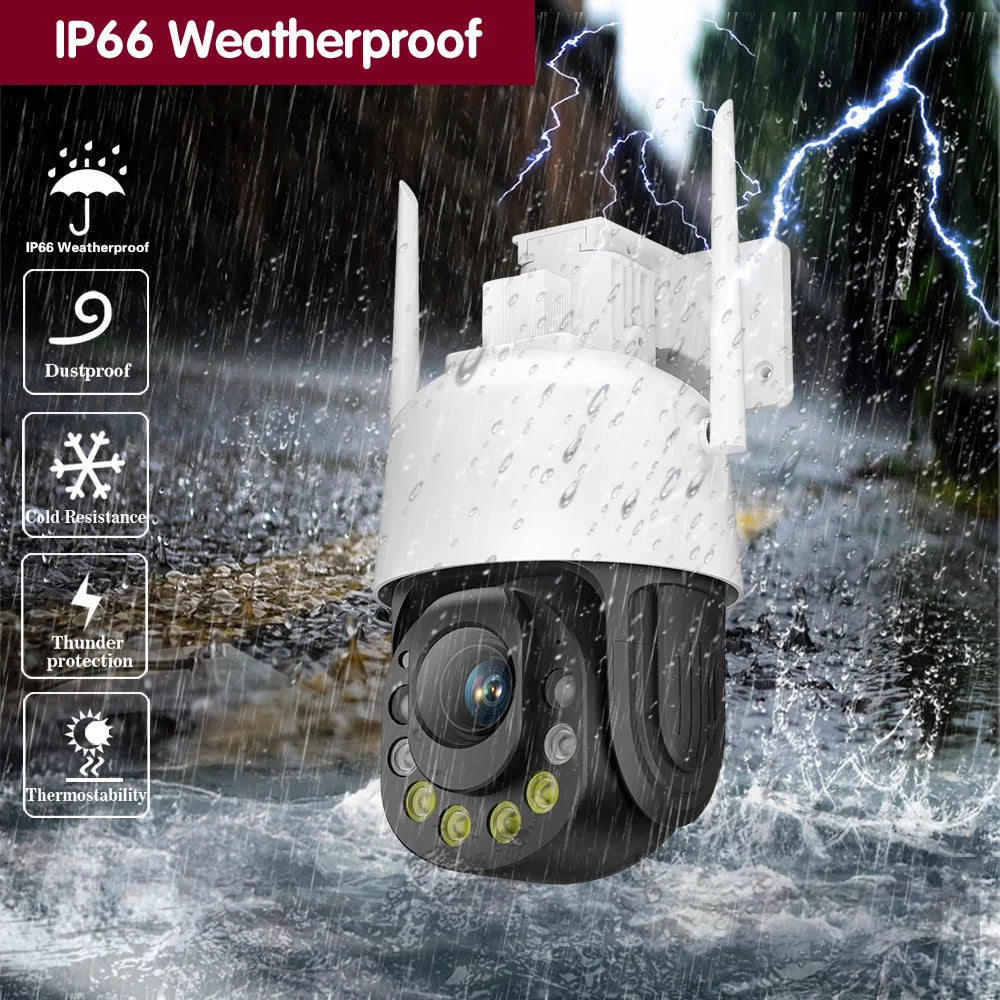 50X 30X Optical Zoom 5MP PTZ Security Camera Outdoor Waterproof Wifi PTZ IP Camera Color Night Vision CCTV Human Detection ICSEE