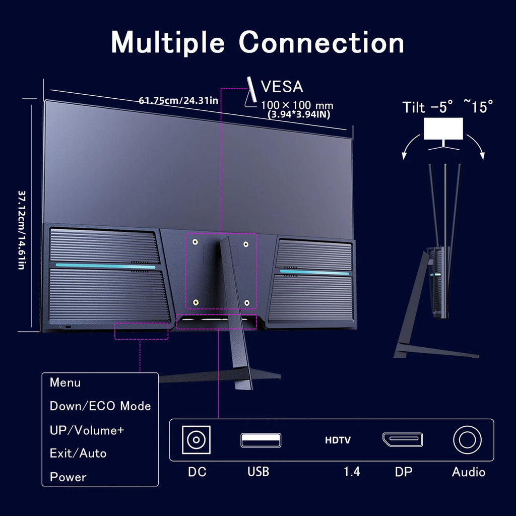 Grebear 27" Curved Gaming Monitor — FHD 1080p | 165Hz | 1ms MPRT | Adaptive Sync