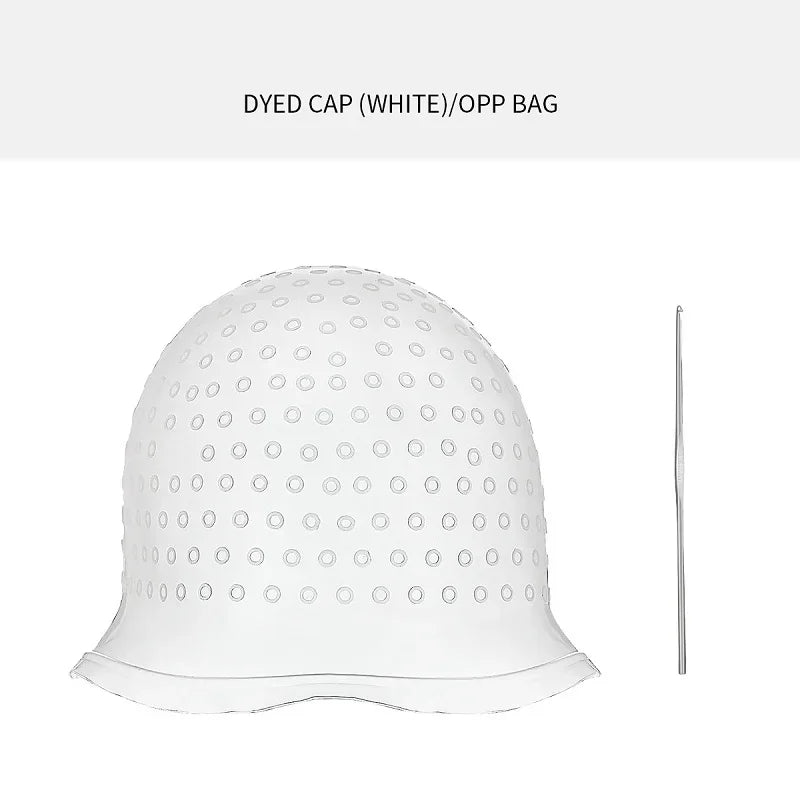 Silicone Cap for Scratches Hair Painting Hat for Scratches Silicone Meches Hair Coloring Hat for Highlighting Hood Hair Dye Cap