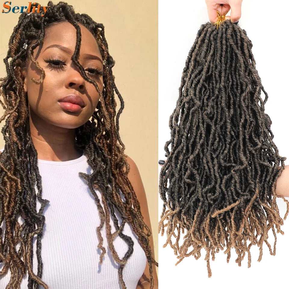 Serlity Faux Locs Extensions — 36"/24"/18" Soft Goddess Dreadlocks Crochet Hair