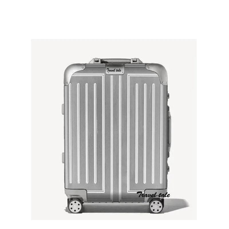 Carrylove 20"26"30 Inch Big Aluminum Trolley Suitcase Trunk Metallic Large Rolling Luggage Bag On Wheels