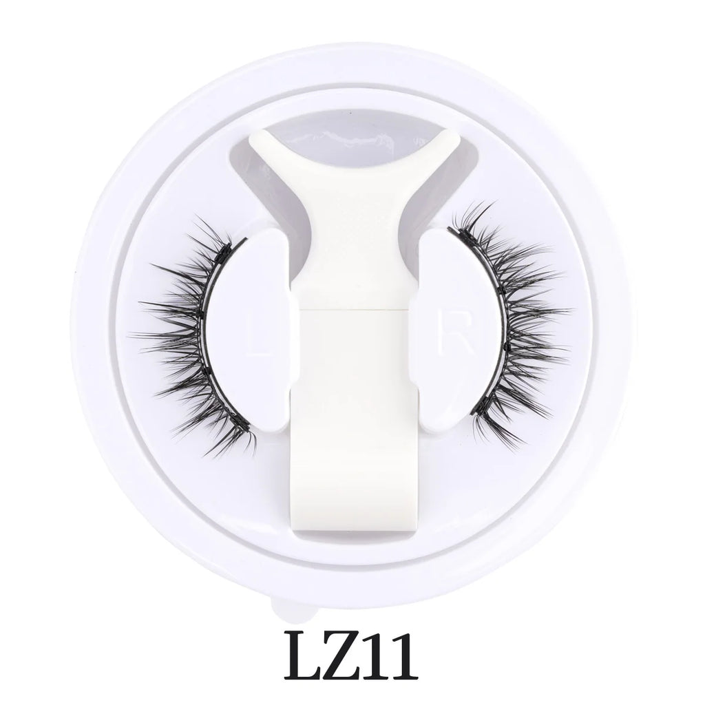 SHIDISHANGPIN 3D Magnetic False Eyelashes — Reusable, Glue-Free, Natural Long & Fluffy Look (1 Pair + Curler)