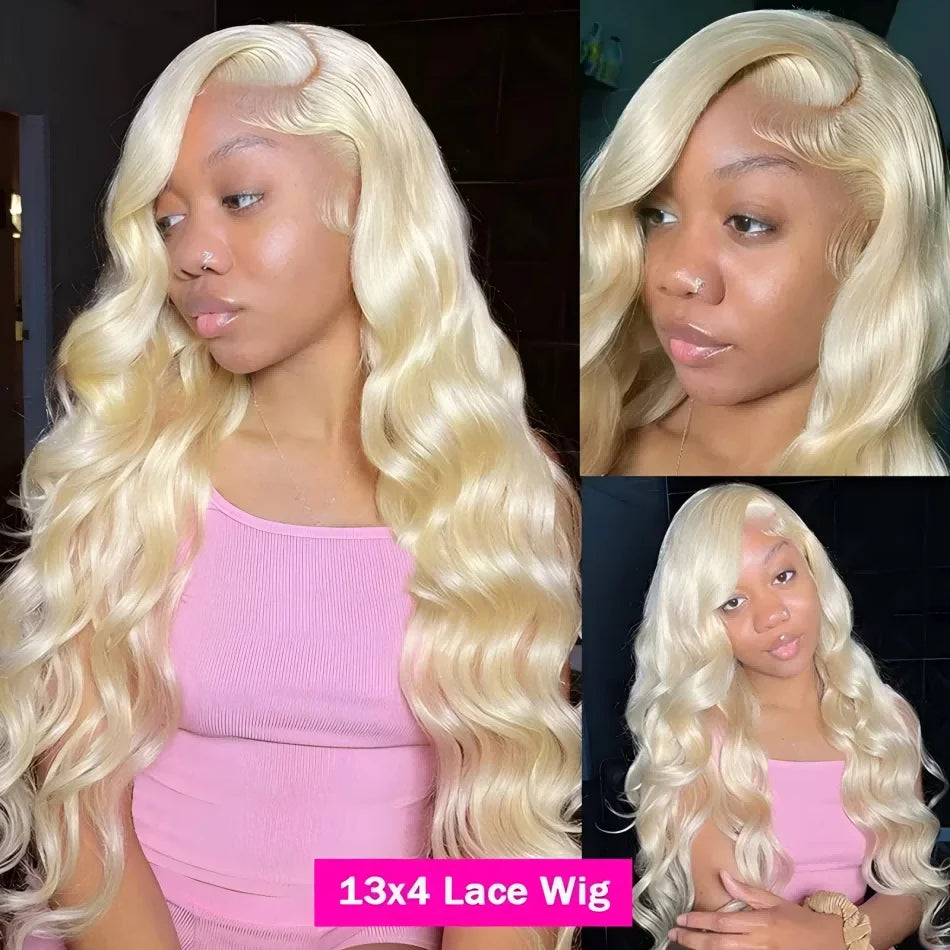 Brazilian 613 HD Lace Frontal Wig Transparent 13x6 Human Hair Wigs 30 38Inch Honey Blonde Colored Body Wave Lace Wig 220 Density