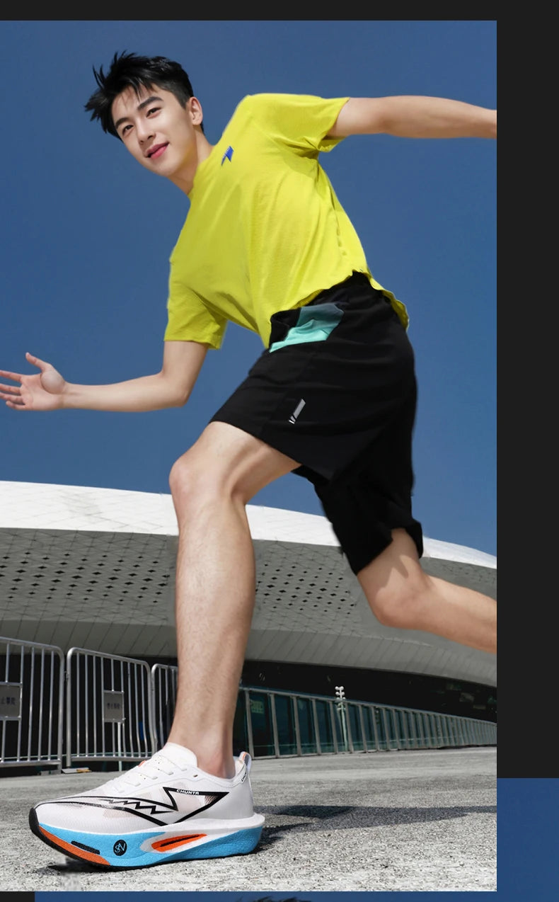 NEW Running Shoes Carbon Board Marathon Men Sports Breathable Lightweight Women's Comfortable Athletic Nonskid Sneakers Casual