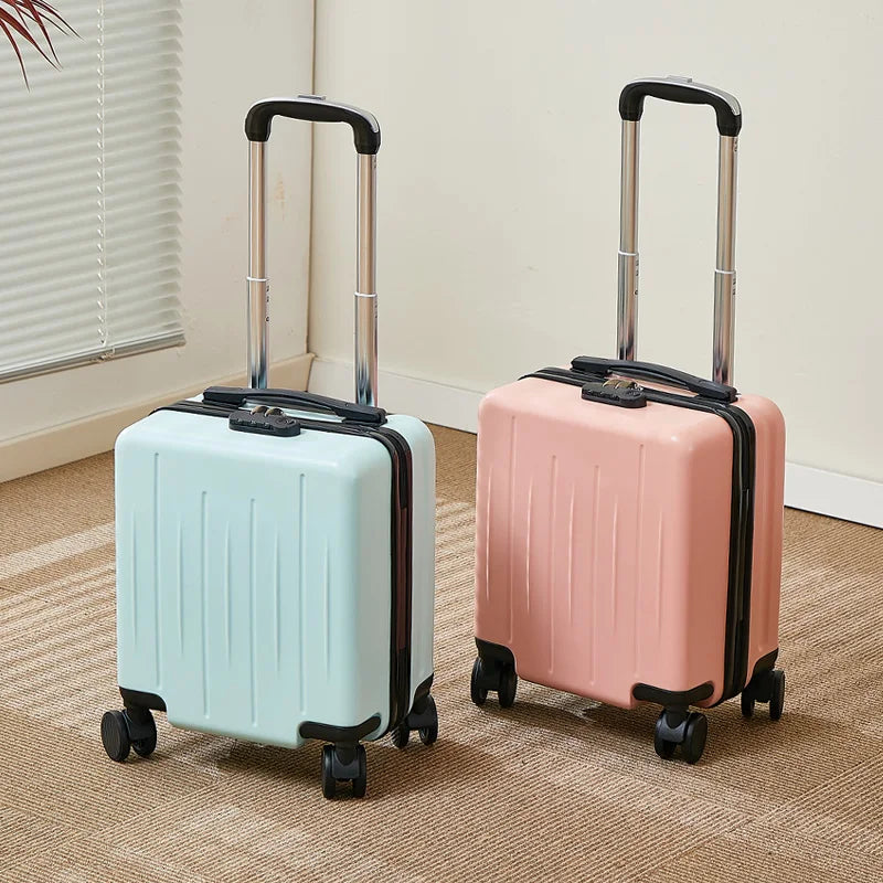 14-Inch Luggage Fashion Trolley Suitcase Spinner Wholesale Petite Valise Travel Small Suitcase ABS Carry-On Mini Boarding Case