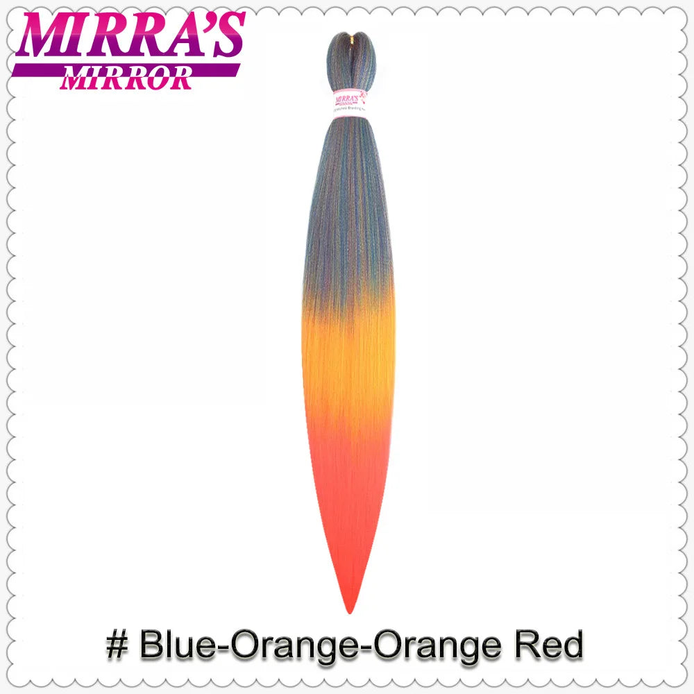 Corlorful Synthetic Jumbo Braids Hair Extensions 28 Inch Braiding Hair Pre Stretched Yellow Blue Green Red Pink Purple Braids