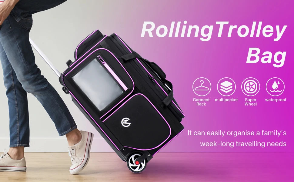 Large-capacity Business Trolley Travel Bag Carry-on Luggage Bag Laptop Bag with Clothes Drying Rack Multi-Functional Travel Case