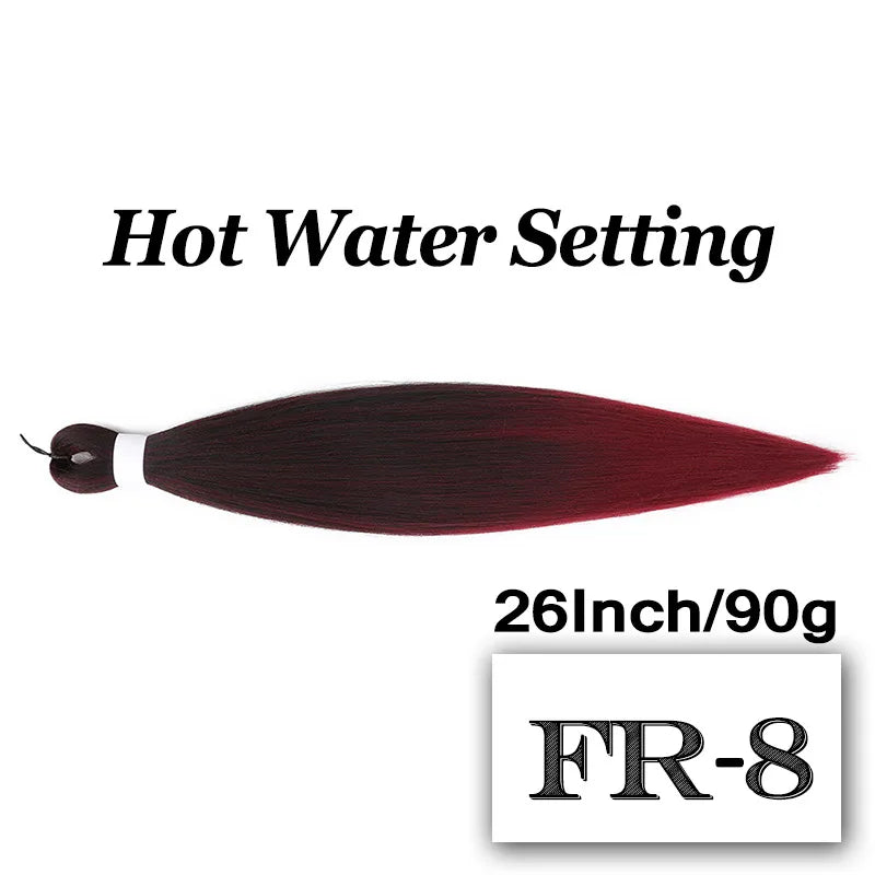 26" Easy Pre Stretched Braiding Hair Extensions 613 Blonde Jumbo Braids Synthetic Hair Bundles Yaki Straight Hair Crochet Braid