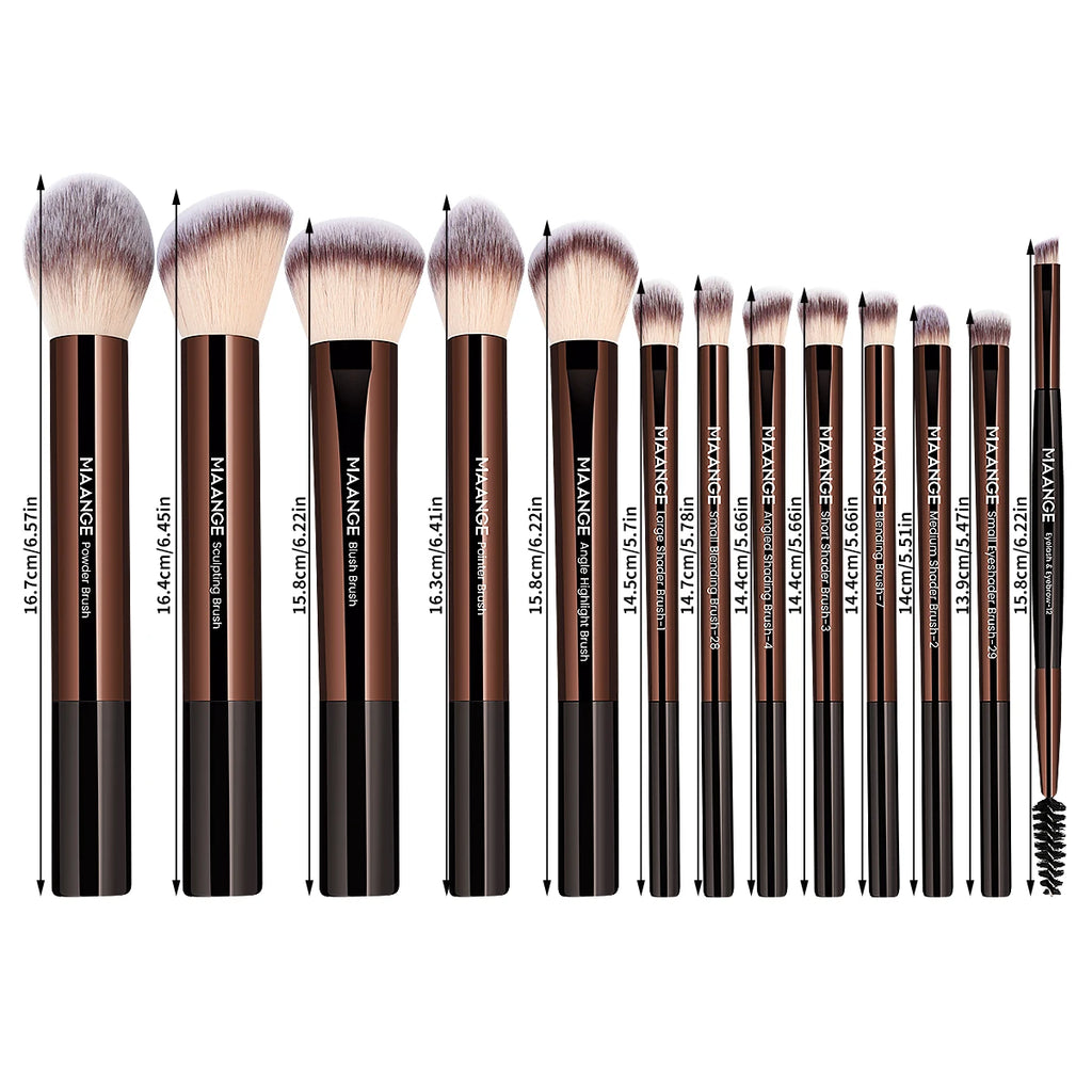MAANGE 20-Piece Makeup Brush Set with Bag – Soft Synthetic Fluffy Brushes