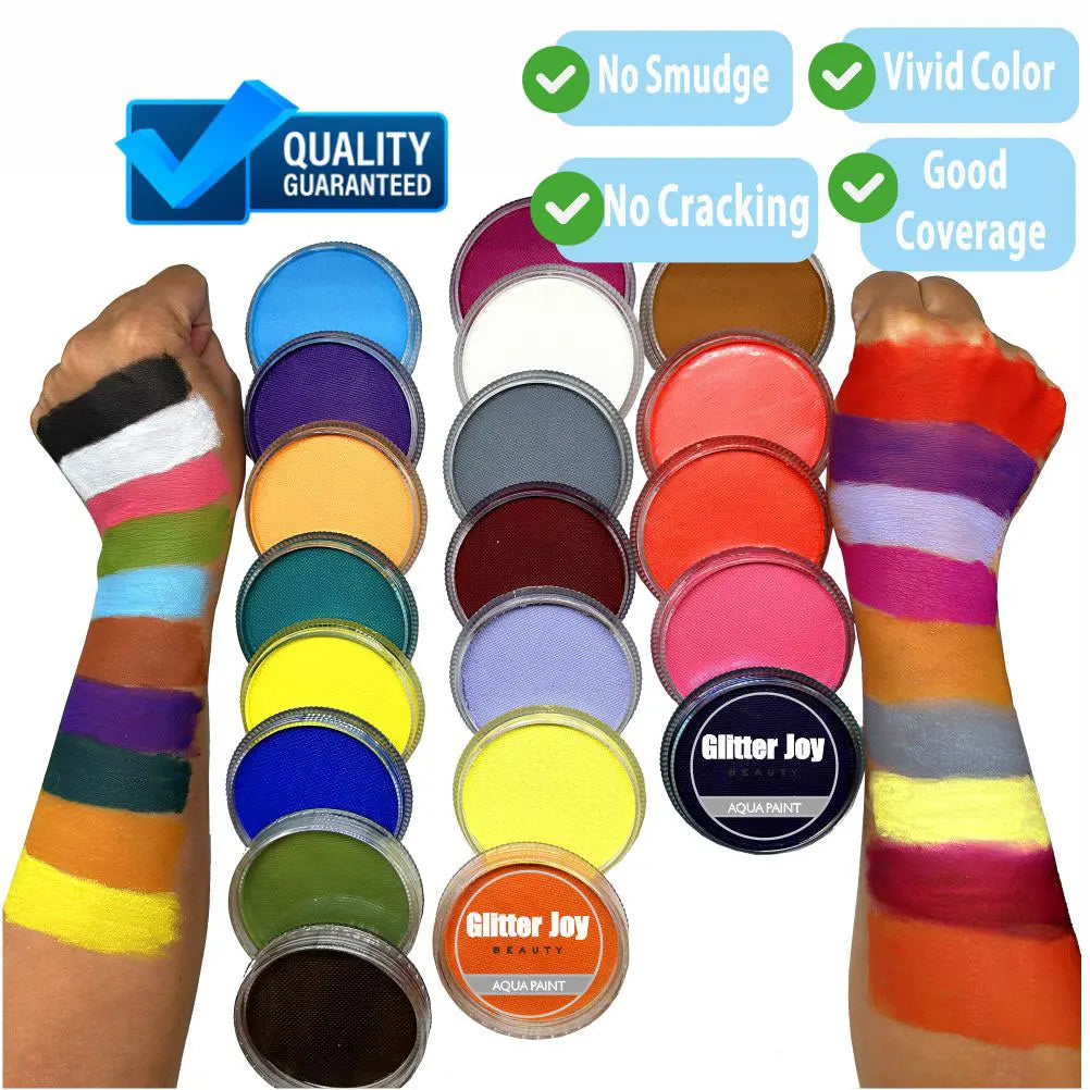 Aqua Blue 30g/pc Water Based Pure Aqua Blue Face Body Paint Pigment Makeup in Halloween Party Fancy Dress Beauty Makeup Tool