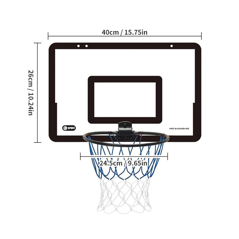 Children's wall mounted silent non porous foldable basketball stand indoor and outdoor activity basketball stand with basketball